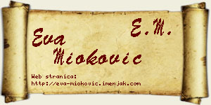 Eva Mioković vizit kartica